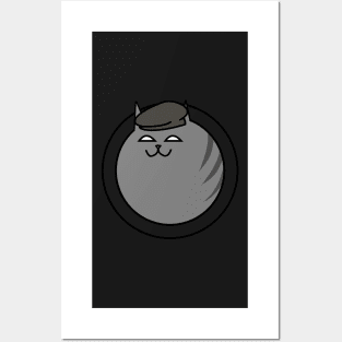 Sassy Gray Cat | Cool Kitten | Funny Kitty Posters and Art